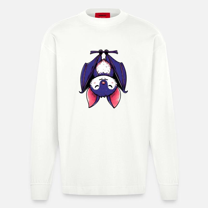 Fledermaus - Heavyweight Oversized Organic Langarmshirt Made in EU - OFF WHITE