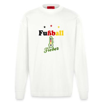 Fußballer Sport Fieber - Heavyweight Oversized Organic Langarmshirt Made in EU - OFF WHITE - Vorne