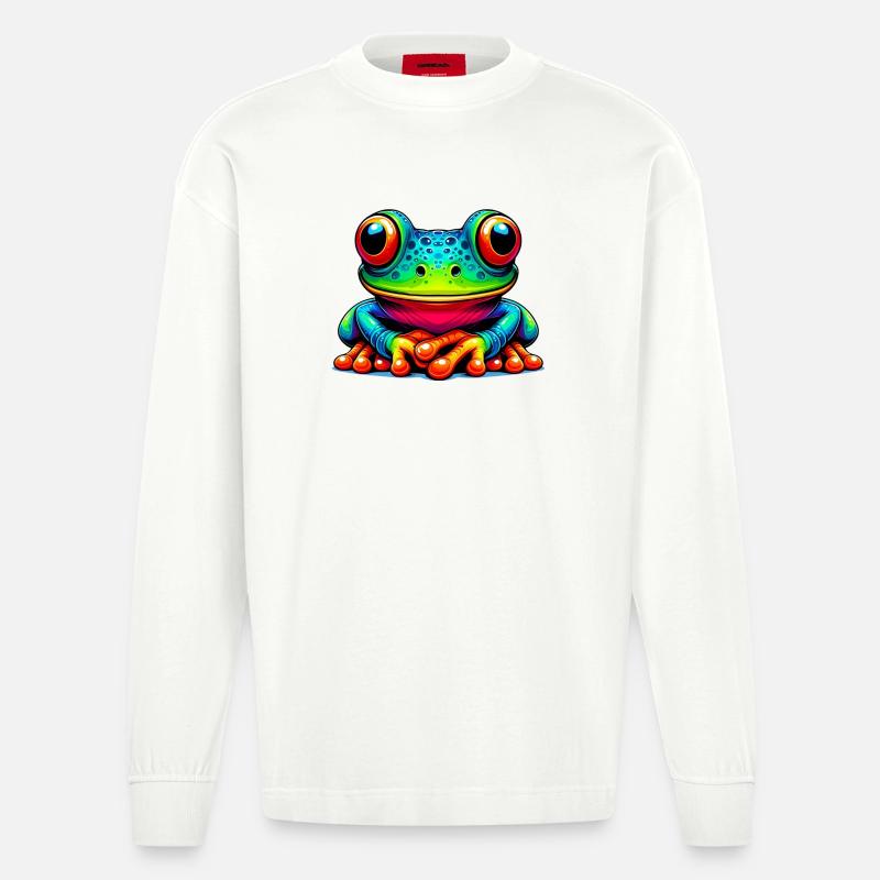 Frosch - Heavyweight Oversized Organic Langarmshirt Made in EU - OFF WHITE