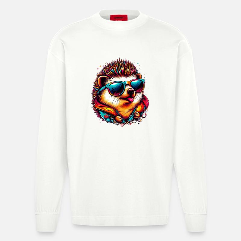 Igel - Heavyweight Oversized Organic Langarmshirt Made in EU - OFF WHITE