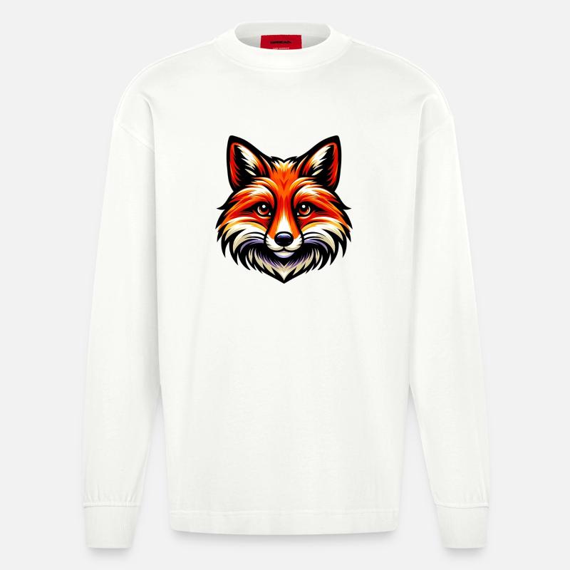 Fuchs - Heavyweight Oversized Organic Langarmshirt Made in EU - OFF WHITE