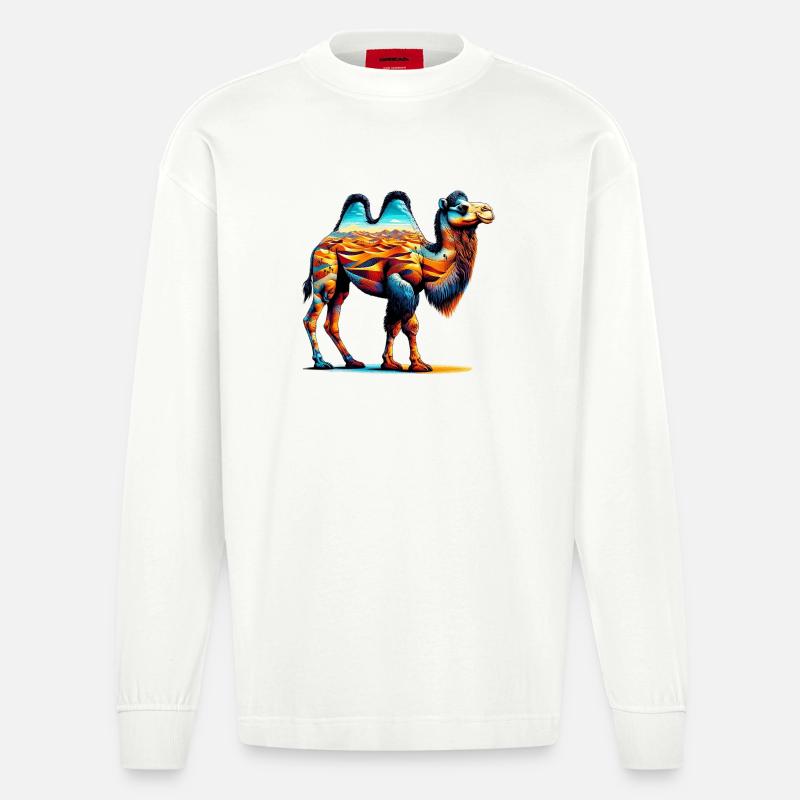 Kamel - Heavyweight Oversized Organic Langarmshirt Made in EU - OFF WHITE