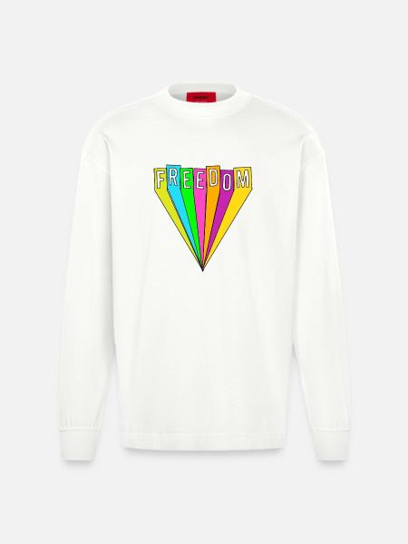 FREIHEIT - Heavyweight Oversized Organic Langarmshirt Made in EU - OFF WHITE