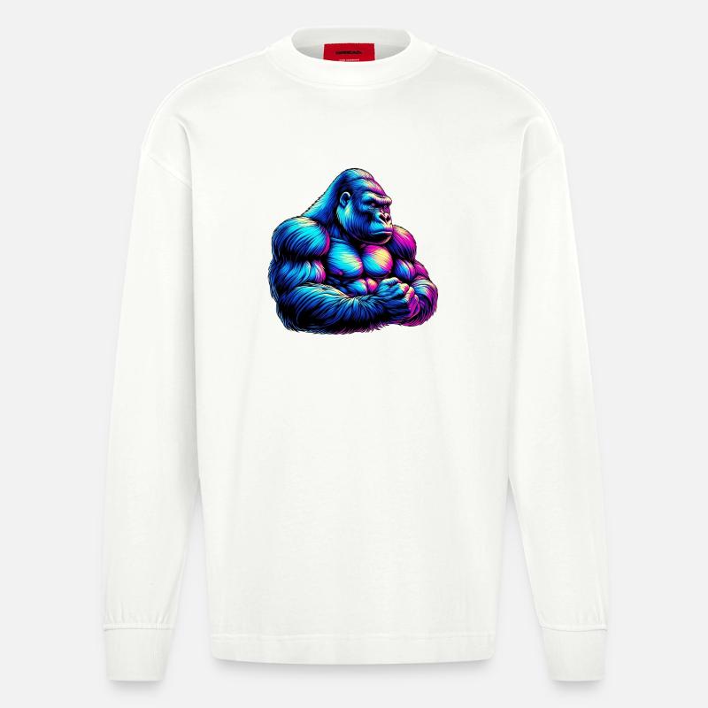 Gorilla - Heavyweight Oversized Organic Langarmshirt Made in EU - OFF WHITE