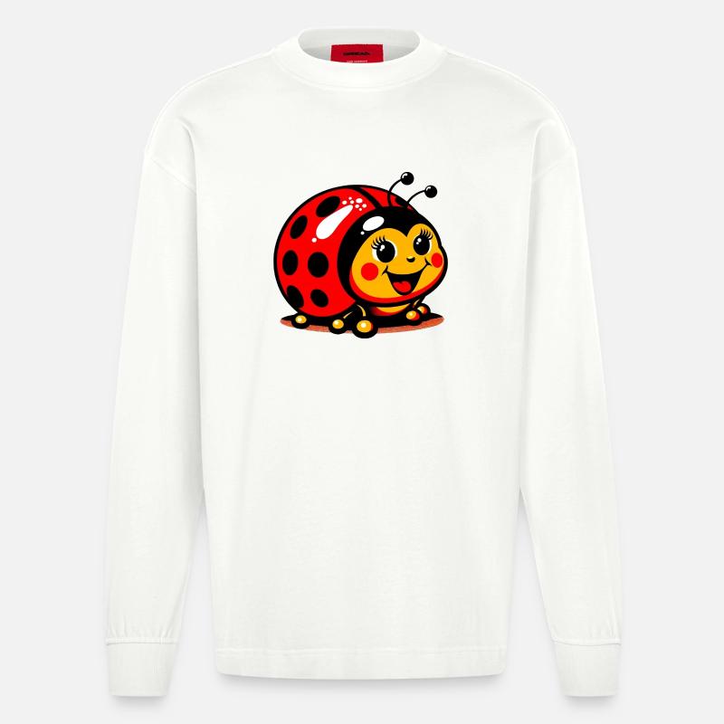 Marienkäfer - Heavyweight Oversized Organic Langarmshirt Made in EU - OFF WHITE