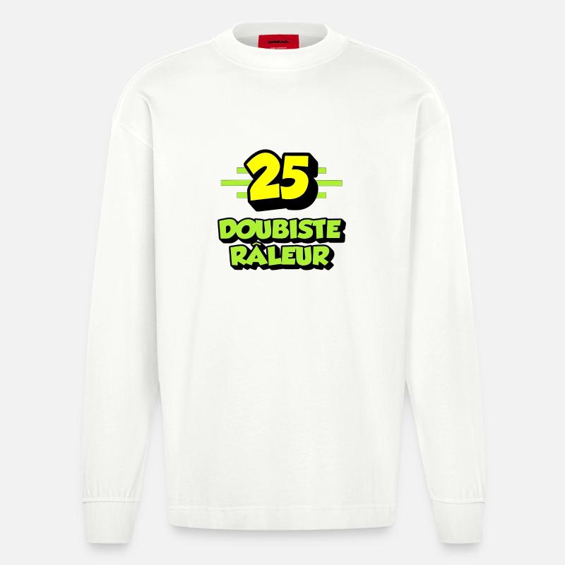 Beschwerdender Dubist - Heavyweight Oversized Organic Langarmshirt Made in EU - OFF WHITE