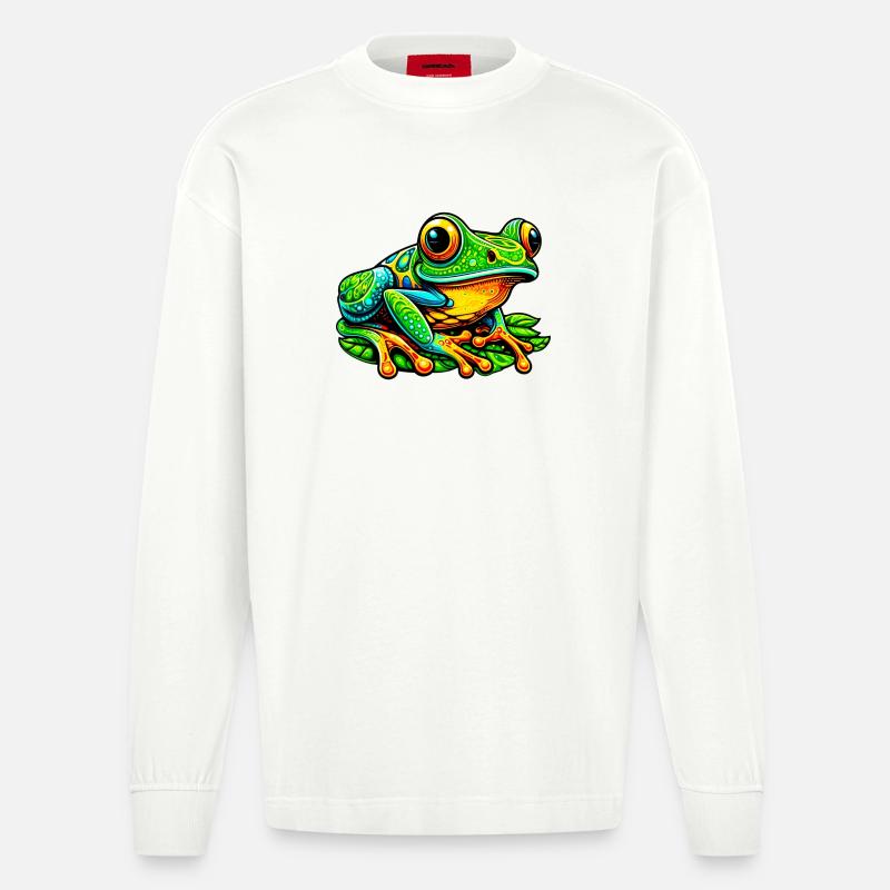 Frosch - Heavyweight Oversized Organic Langarmshirt Made in EU - OFF WHITE