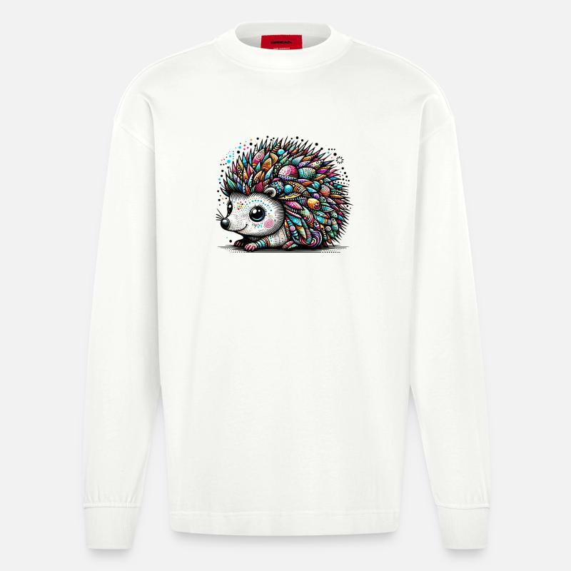 Igel - Heavyweight Oversized Organic Langarmshirt Made in EU - OFF WHITE