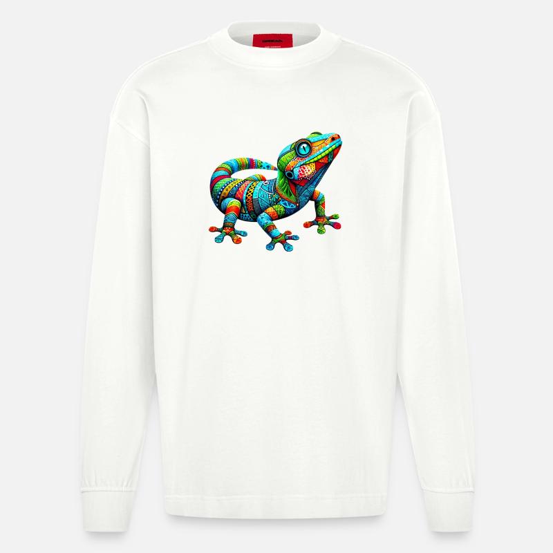 Gecko - Manches longues bio épais oversize fabriqué en UE - OFF WHITE