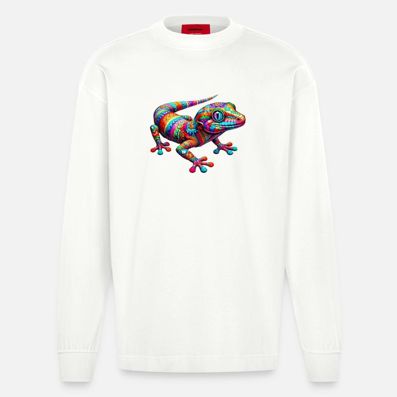 Gecko - Manches longues bio épais oversize fabriqué en UE - OFF WHITE