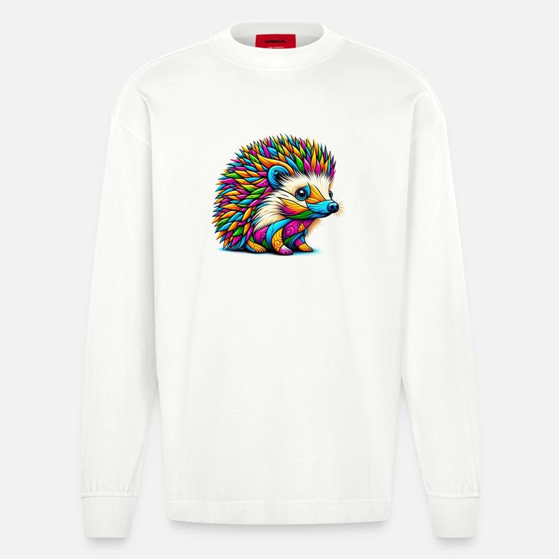 Igel - Heavyweight Oversized Organic Langarmshirt Made in EU - OFF WHITE