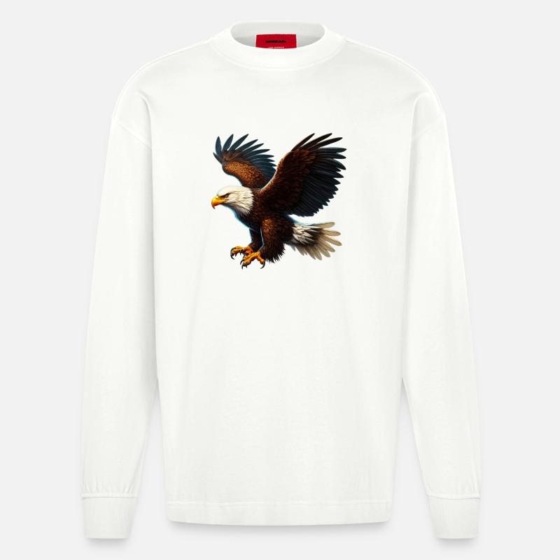 Adler - Heavyweight Oversized Organic Langarmshirt Made in EU - OFF WHITE