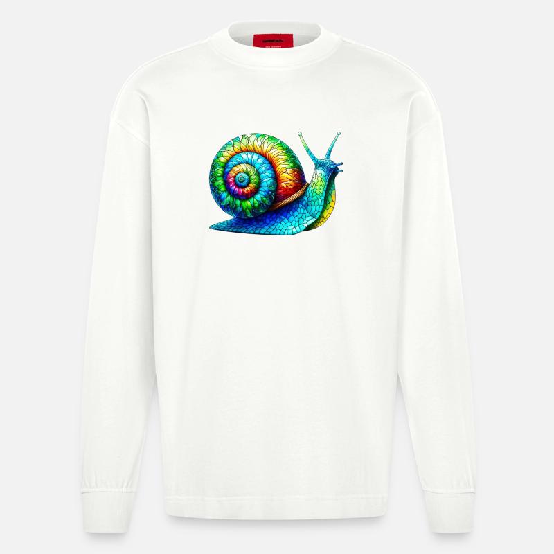 Escargot - Manches longues bio épais oversize fabriqué en UE - OFF WHITE
