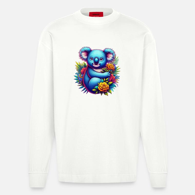 Koala - Manches longues bio épais oversize fabriqué en UE - OFF WHITE