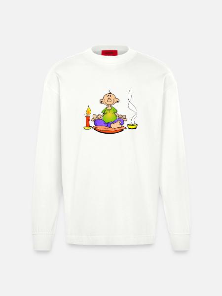 Yoga - Heavyweight Oversized Organic Langarmshirt Made in EU - OFF WHITE