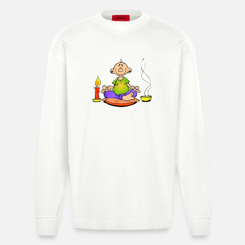 Yoga - Heavyweight Oversized Organic Langarmshirt Made in EU - OFF WHITE