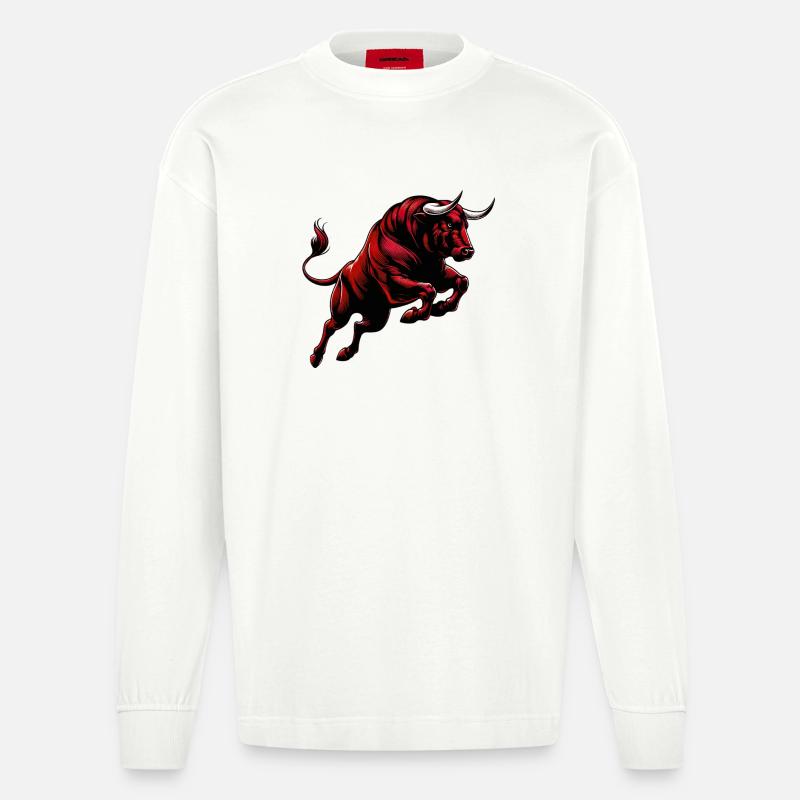 Bull - Heavyweight Oversized Organic Longsleeve Shirt Made in EU - OFF WHITE