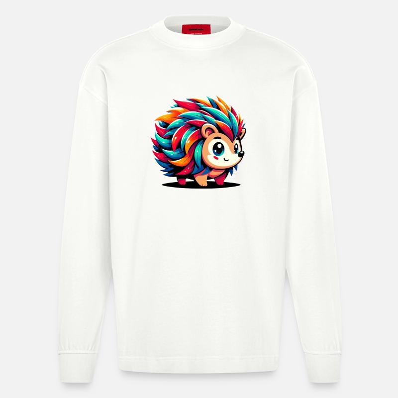 Igel - Heavyweight Oversized Organic Langarmshirt Made in EU - OFF WHITE