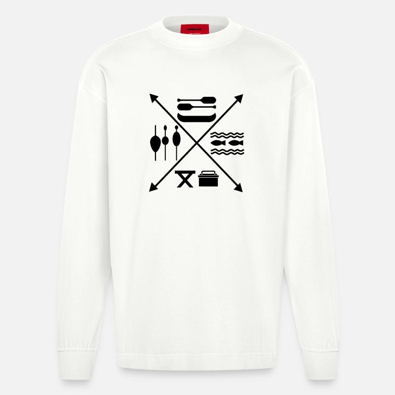 Pêche - Manches longues bio épais oversize fabriqué en UE - OFF WHITE