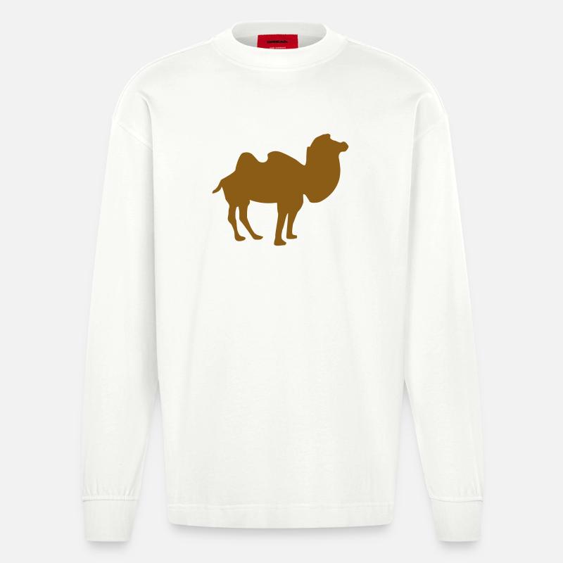 Kamel - Heavyweight Oversized Organic Langarmshirt Made in EU - OFF WHITE