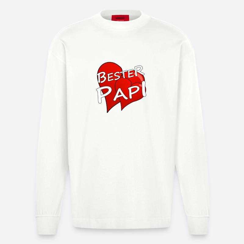 BESTER PAPI - Heavyweight Oversized Organic Langarmshirt Made in EU - OFF WHITE