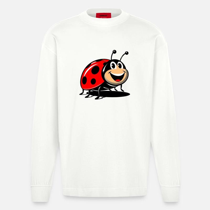 Marienkäfer - Heavyweight Oversized Organic Langarmshirt Made in EU - OFF WHITE