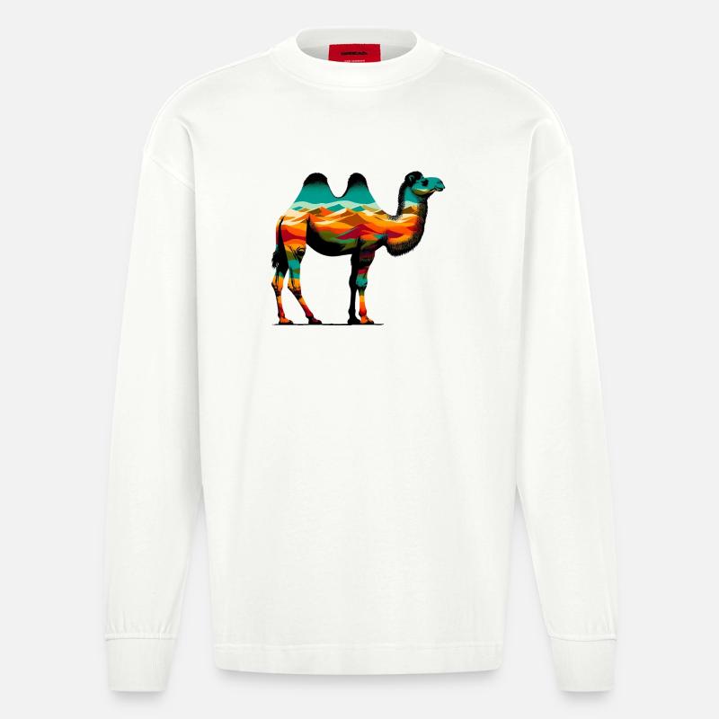 Kamel - Heavyweight Oversized Organic Langarmshirt Made in EU - OFF WHITE