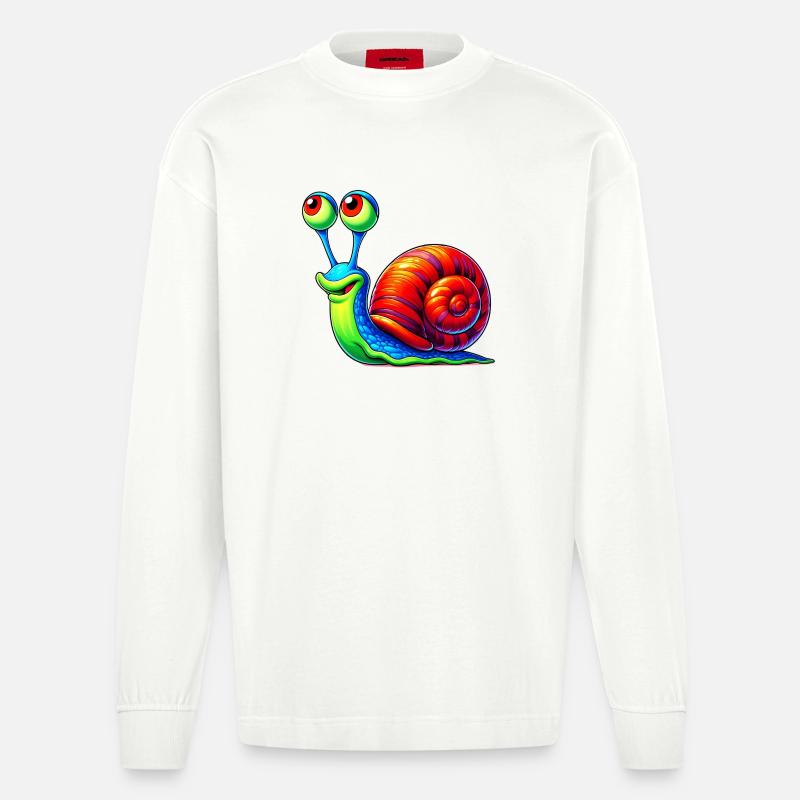 Schnecke - Heavyweight Oversized Organic Langarmshirt Made in EU - OFF WHITE