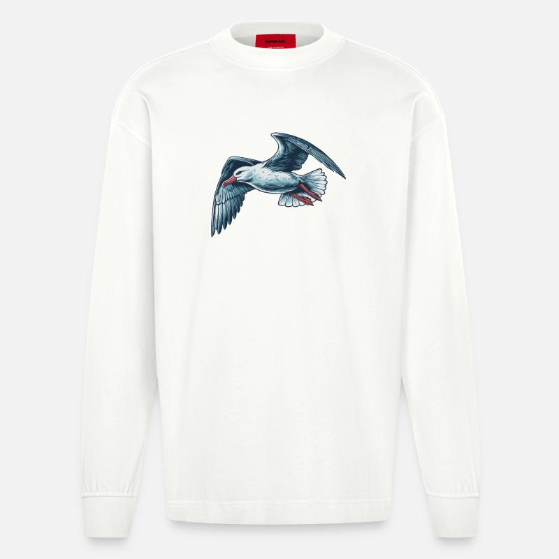Albatros - Heavyweight Oversized Organic Langarmshirt Made in EU - OFF WHITE