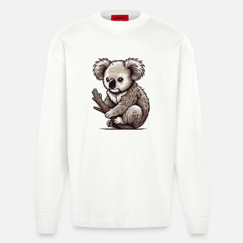 Koala - Manches longues bio épais oversize fabriqué en UE - OFF WHITE