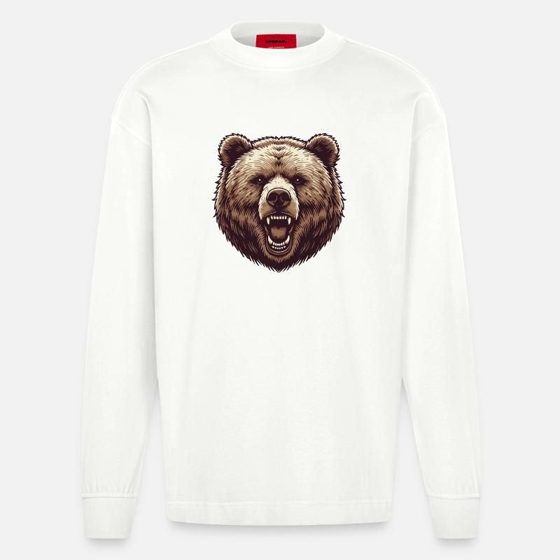 Grizzly - Heavyweight Oversized Organic Langarmshirt Made in EU - OFF WHITE