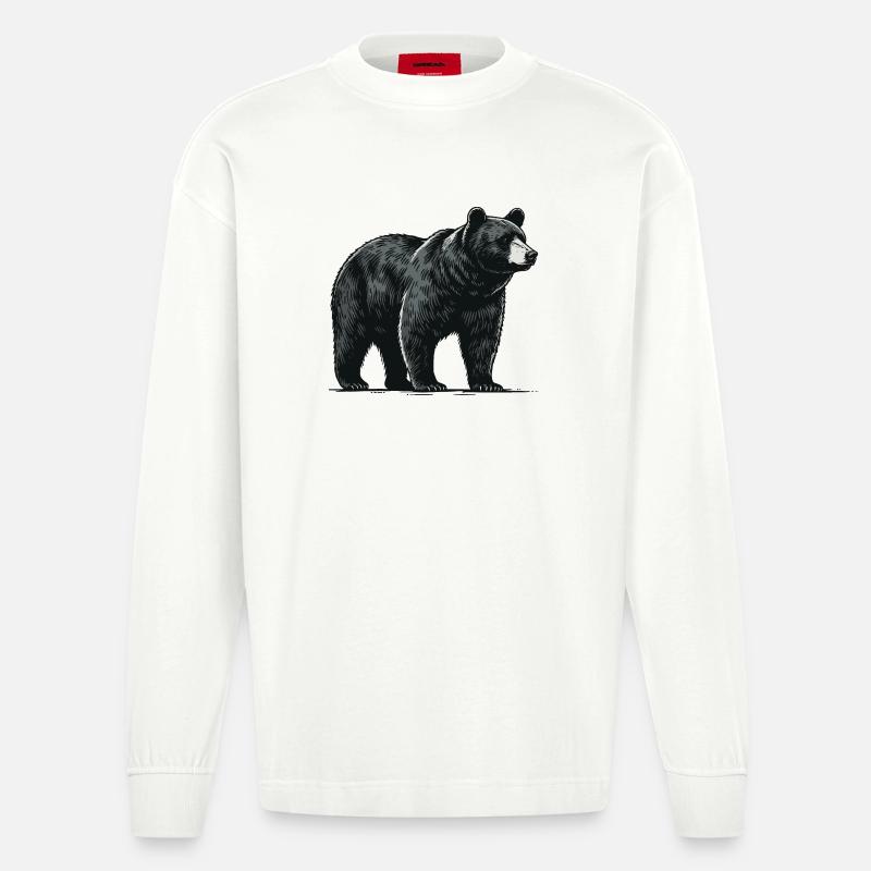 Schwarzbär - Heavyweight Oversized Organic Langarmshirt Made in EU - OFF WHITE
