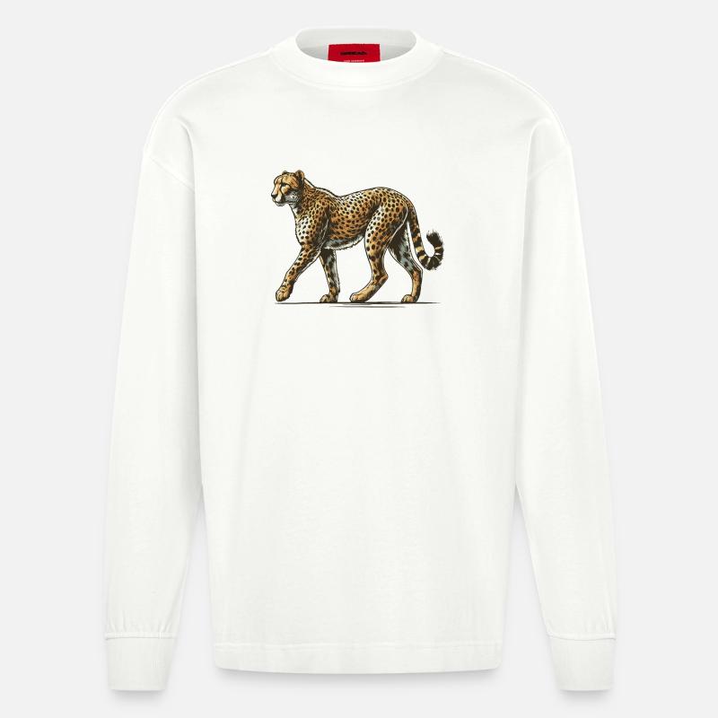Guépard - Manches longues bio épais oversize fabriqué en UE - OFF WHITE