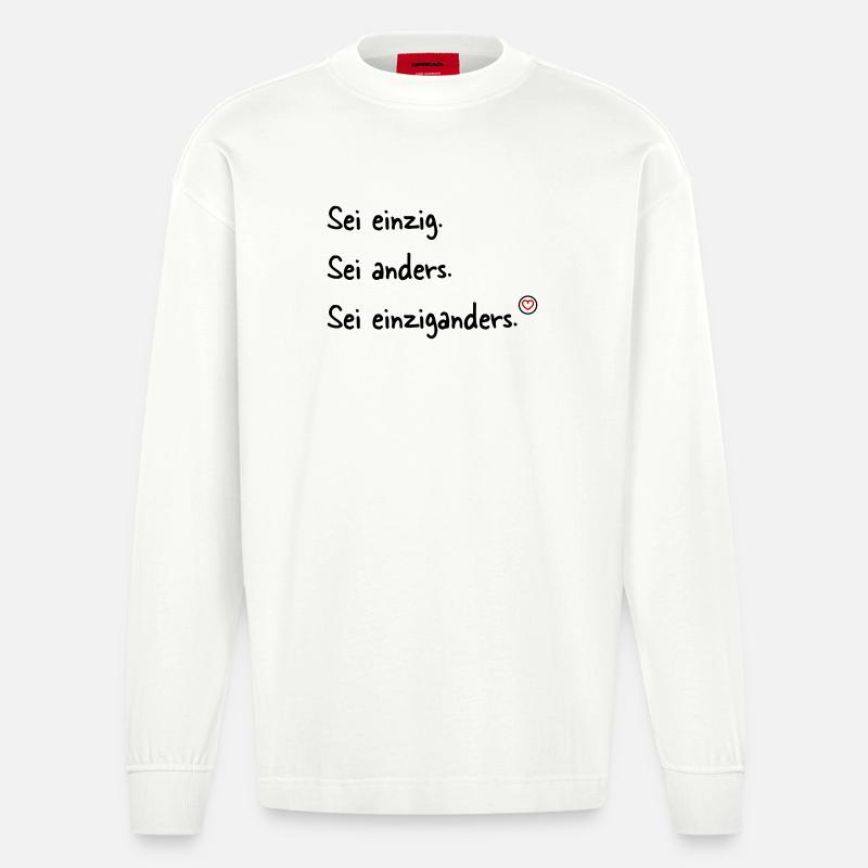 Sei einziganders - Heavyweight Oversized Organic Langarmshirt Made in EU - OFF WHITE