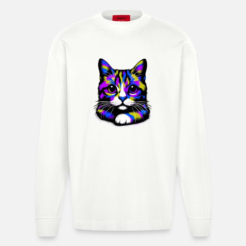 Chat - Manches longues bio épais oversize fabriqué en UE - OFF WHITE