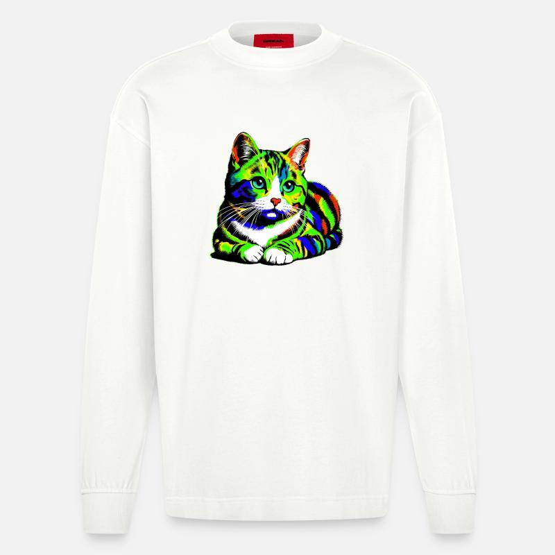 Chat - Manches longues bio épais oversize fabriqué en UE - OFF WHITE