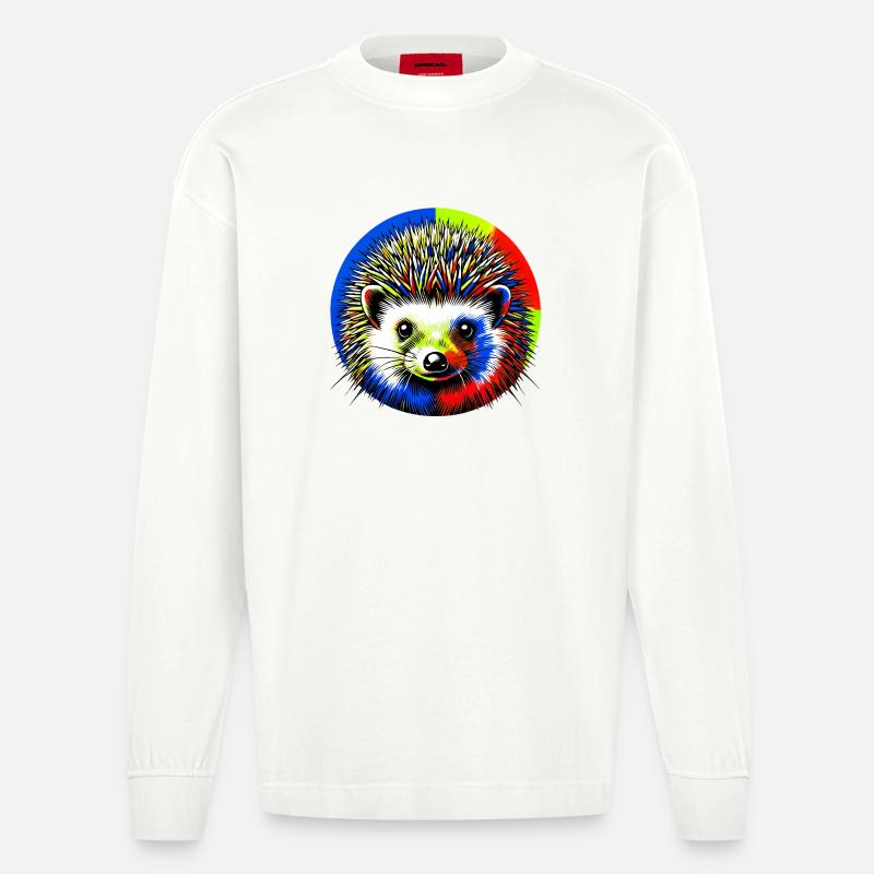 Igel - Heavyweight Oversized Organic Langarmshirt Made in EU - OFF WHITE
