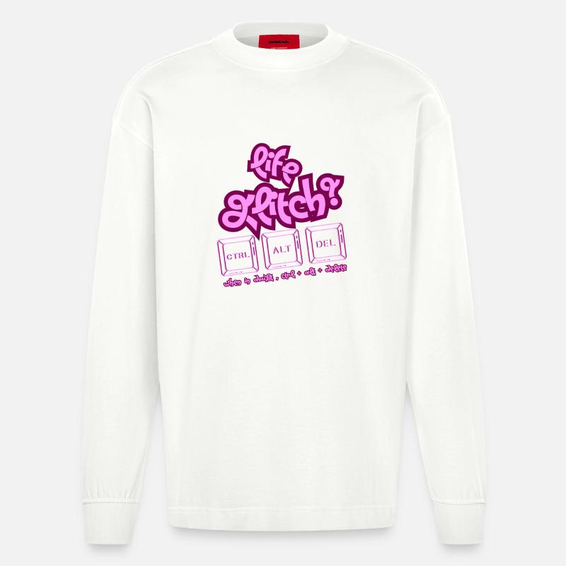 Clavier à bug de vie - Manches longues bio épais oversize fabriqué en UE - OFF WHITE