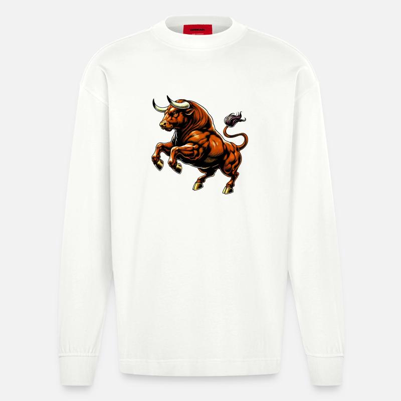 Stier - Heavyweight Oversized Organic Langarmshirt Made in EU - OFF WHITE