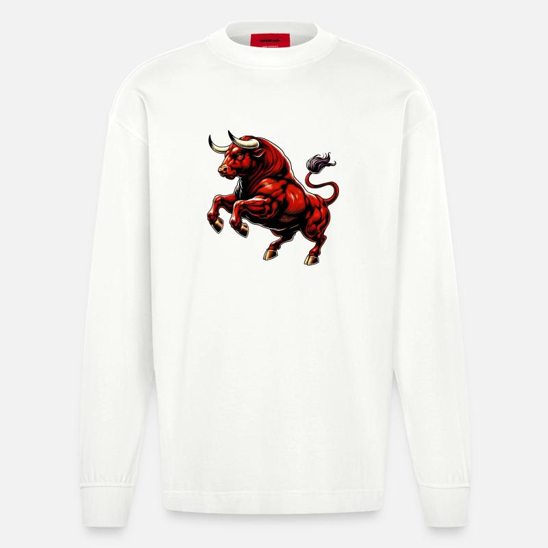 Stier - Heavyweight Oversized Organic Langarmshirt Made in EU - OFF WHITE
