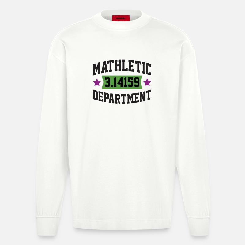 Mathletic Abteilung - Heavyweight Oversized Organic Langarmshirt Made in EU - OFF WHITE