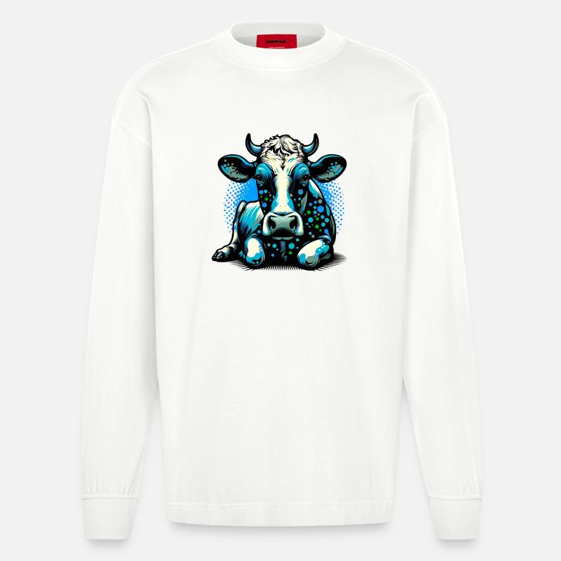 Vache - Manches longues bio épais oversize fabriqué en UE - OFF WHITE