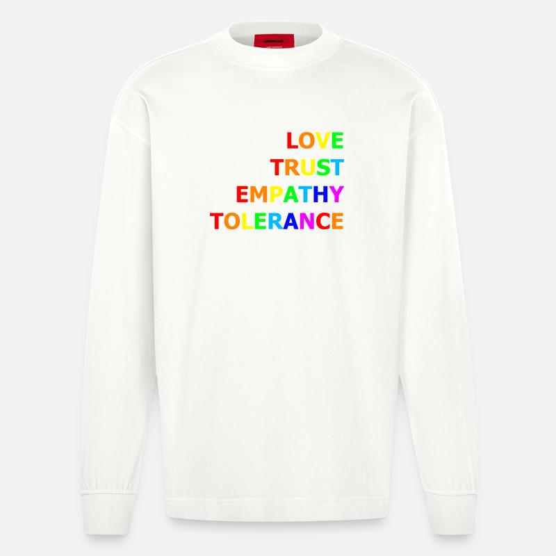 Values_1 - Heavyweight Oversized Organic Langarmshirt Made in EU - OFF WHITE