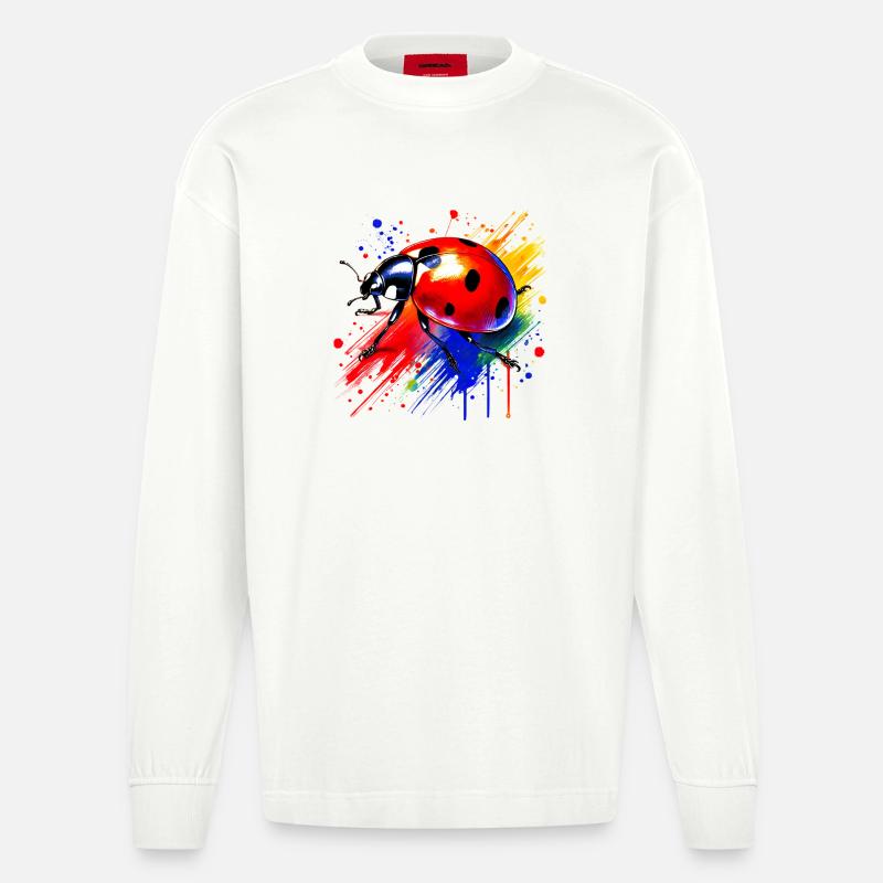 Marienkäfer - Heavyweight Oversized Organic Langarmshirt Made in EU - OFF WHITE