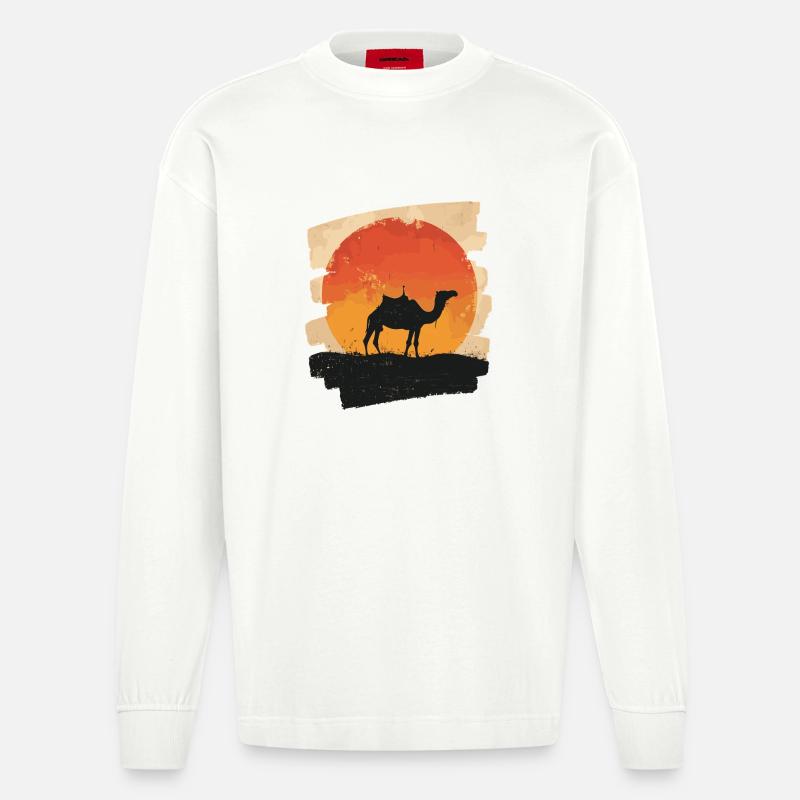 Kamel - Heavyweight Oversized Organic Langarmshirt Made in EU - OFF WHITE