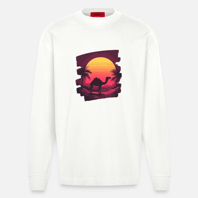 Kamel - Heavyweight Oversized Organic Langarmshirt Made in EU - OFF WHITE