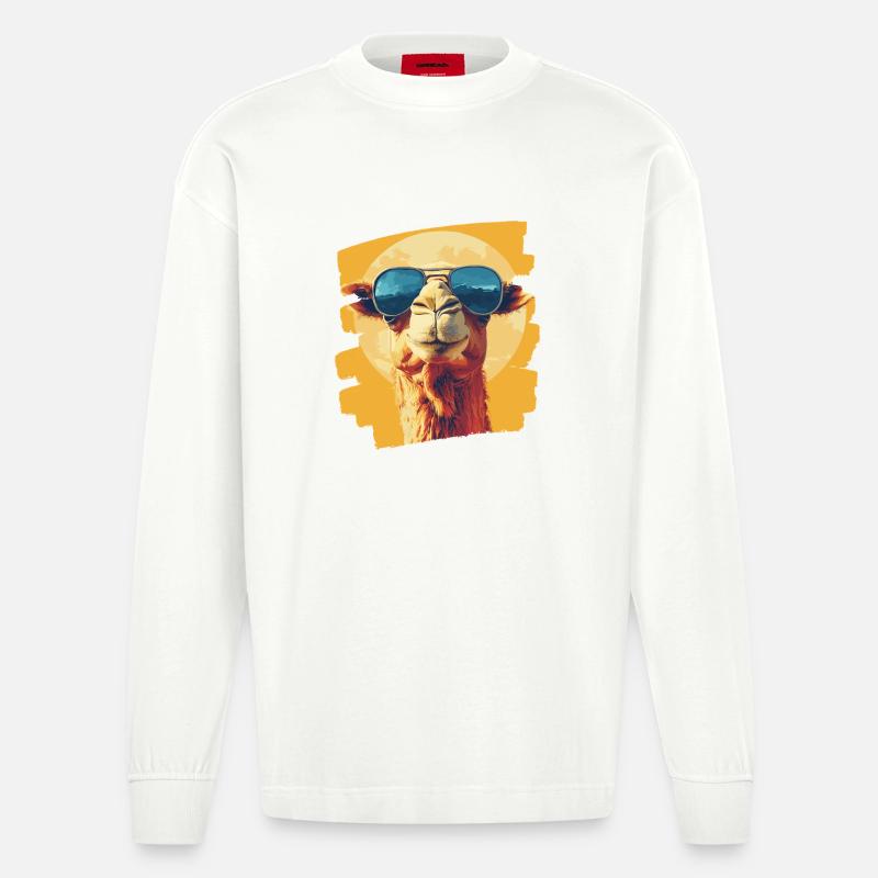 Kamel - Heavyweight Oversized Organic Langarmshirt Made in EU - OFF WHITE