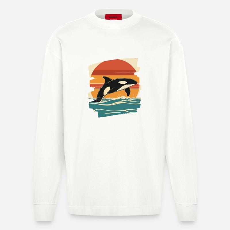 Orca - Heavyweight Oversized Organic Langarmshirt Made in EU - OFF WHITE