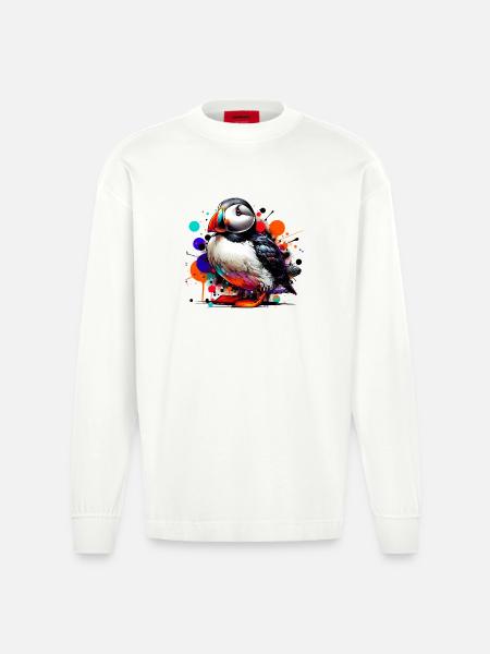 Puffin - Heavyweight Oversized Organic Longsleeve Shirt Made in EU - OFF WHITE
