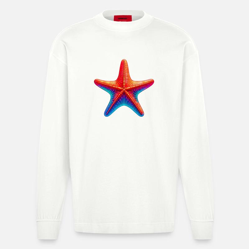Seestern - Heavyweight Oversized Organic Langarmshirt Made in EU - OFF WHITE